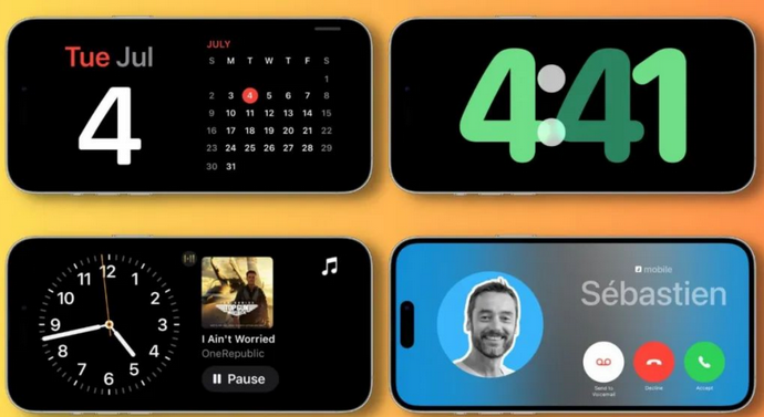 翁田镇苹果手机维修分享iOS17横屏充电待机显示有什么好处 