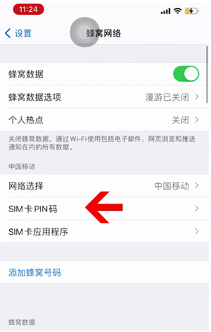 翁田镇苹果14维修网分享如何给iPhone14的SIM卡设置密码 