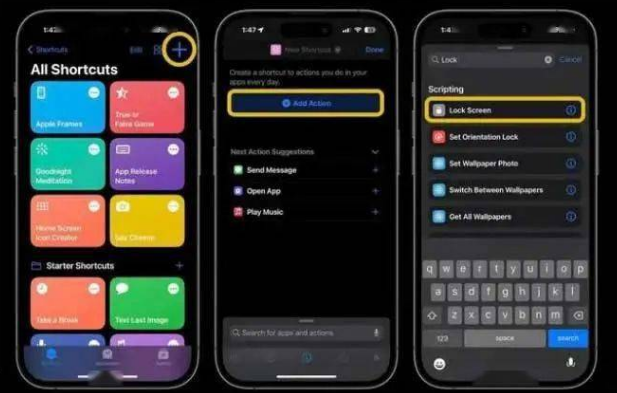 翁田镇苹果14锁屏维修店分享iPhone14升级iOS16.4后如何创建锁屏快捷方式 
