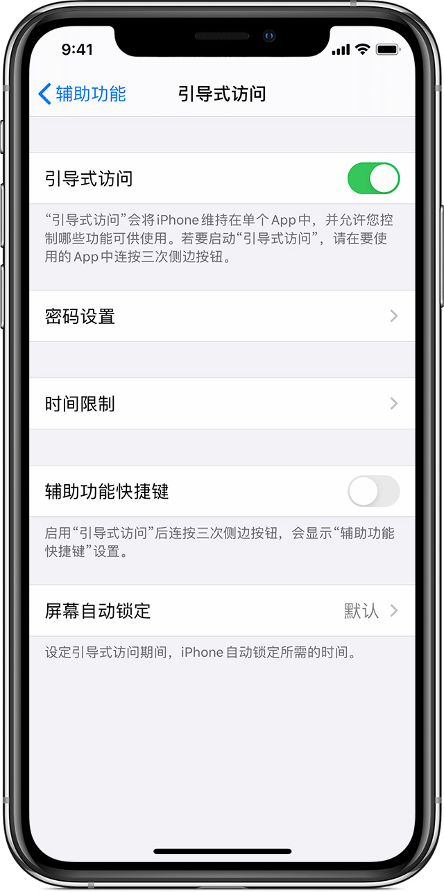 翁田镇苹果手机维修分享如何在 iPhone 上退出引导式访问 